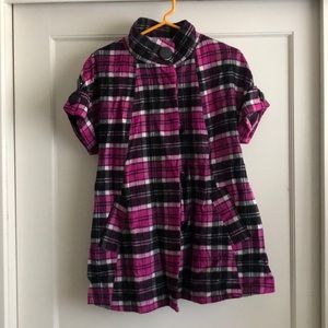 Short sleeve wool coat